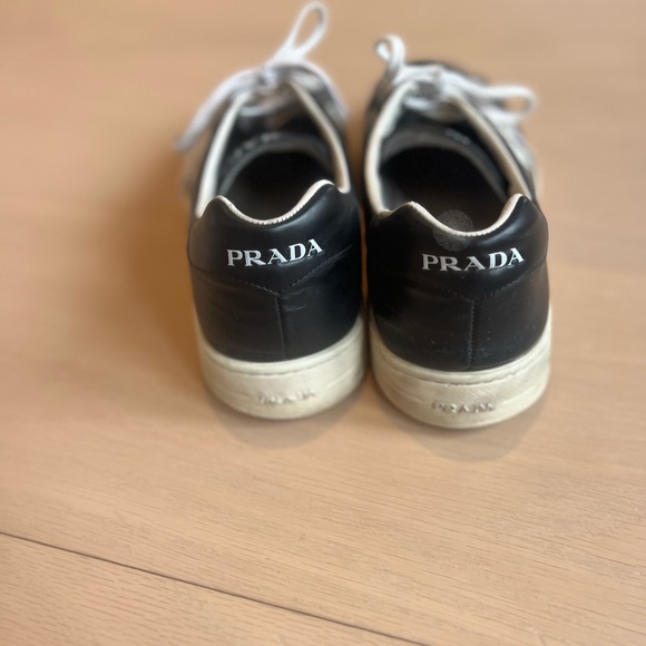 Prada leather trainers. Black. Men size uk 7 . - Picture 3 of 5